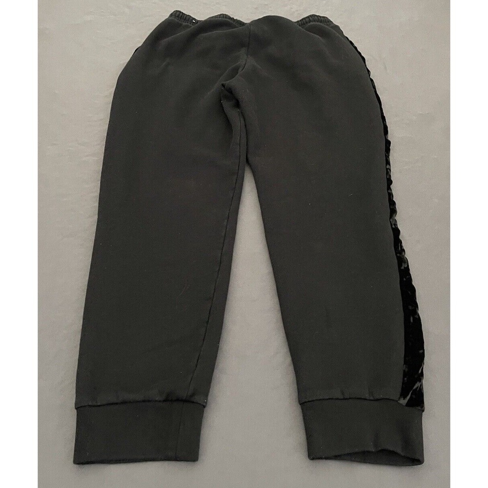 Victorias Secret Pink Sweatpants Womens Size Medium Black Jogger W/Velvet Stipe - Picture 9 of 12